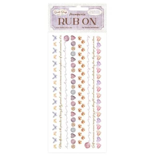 Stamperia Quiet Days Rub-On 8,33x2,36 Inch Cozy Borders (DFLRB207)