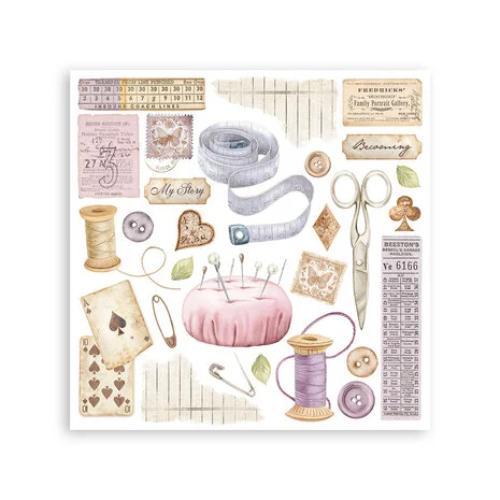 Stamperia Quiet Days Rub-On 6,1x6,1 Inch Assortment (6pcs) (DFLRBX01)