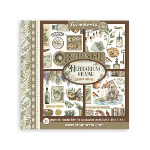 Stamperia Herbarium Silvae Rub-On 6,1x6,1 Inch Assortment (6pcs) (DFLRBX02)