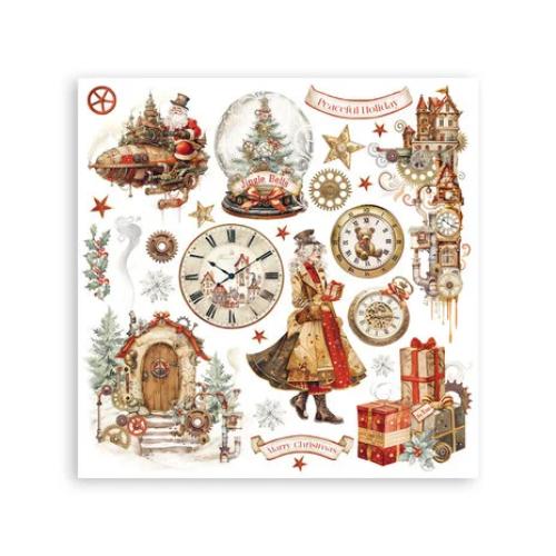 Stamperia Gear up for Christmas Rub-On 6,1x6,1 Inch Assortment (6pcs) (DFLRBX03)