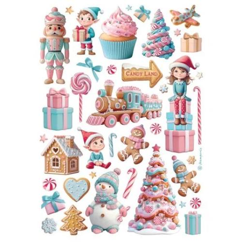 Stamperia - Candy Christmas Rice Paper Pack from the Candy Christmas Collection