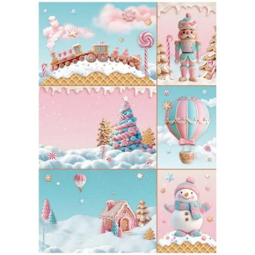 Stamperia - Candy Christmas Rice Paper Pack from the Candy Christmas Collection
