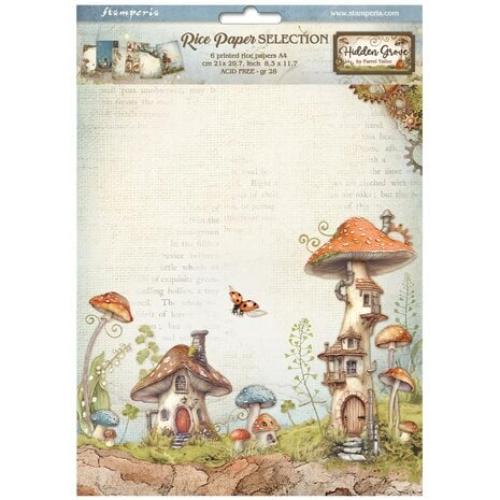 Stamperia Hidden Grove A4 Rice Paper Selection (6pcs) (DFSA4XHG)