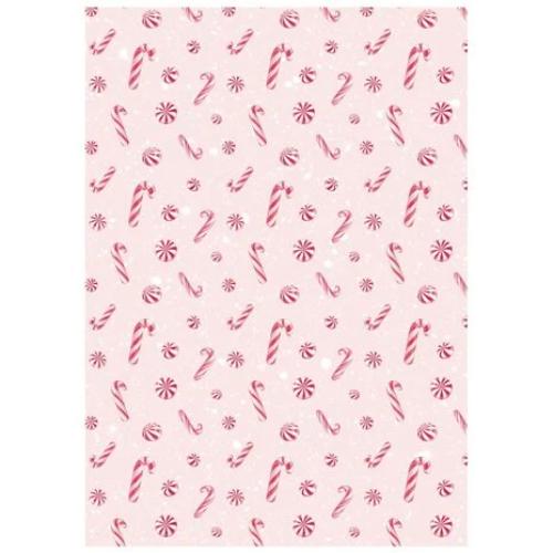 Stamperia Candy Christmas A6 Rice Paper Backgrounds (8pcs) (DFSAK6043)