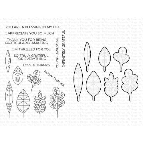 MFT - LJD Geometric Greenery Stamp & Die Duo (DUO-001) - Postage as per Actual