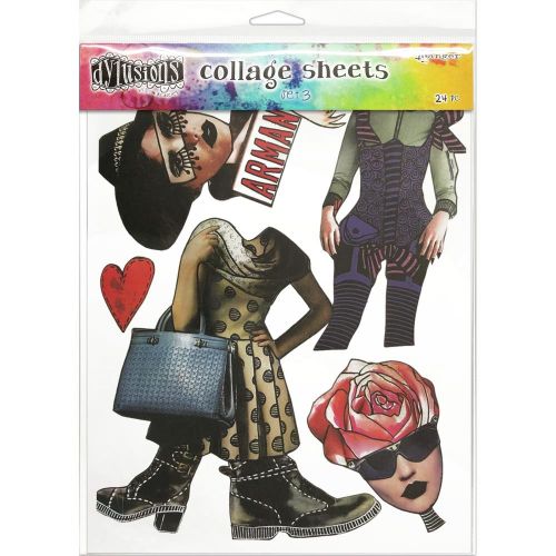 Dyan Reaveley's Dylusions Collage Sheets 8.5"X11" 24/Pkg Set 3 - Postage as per Actual