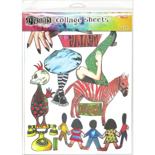 Dyan Reaveley's Dylusions Collage Sheets 8.5"X11" 24/Pkg Set 4 - Postage as per Actual