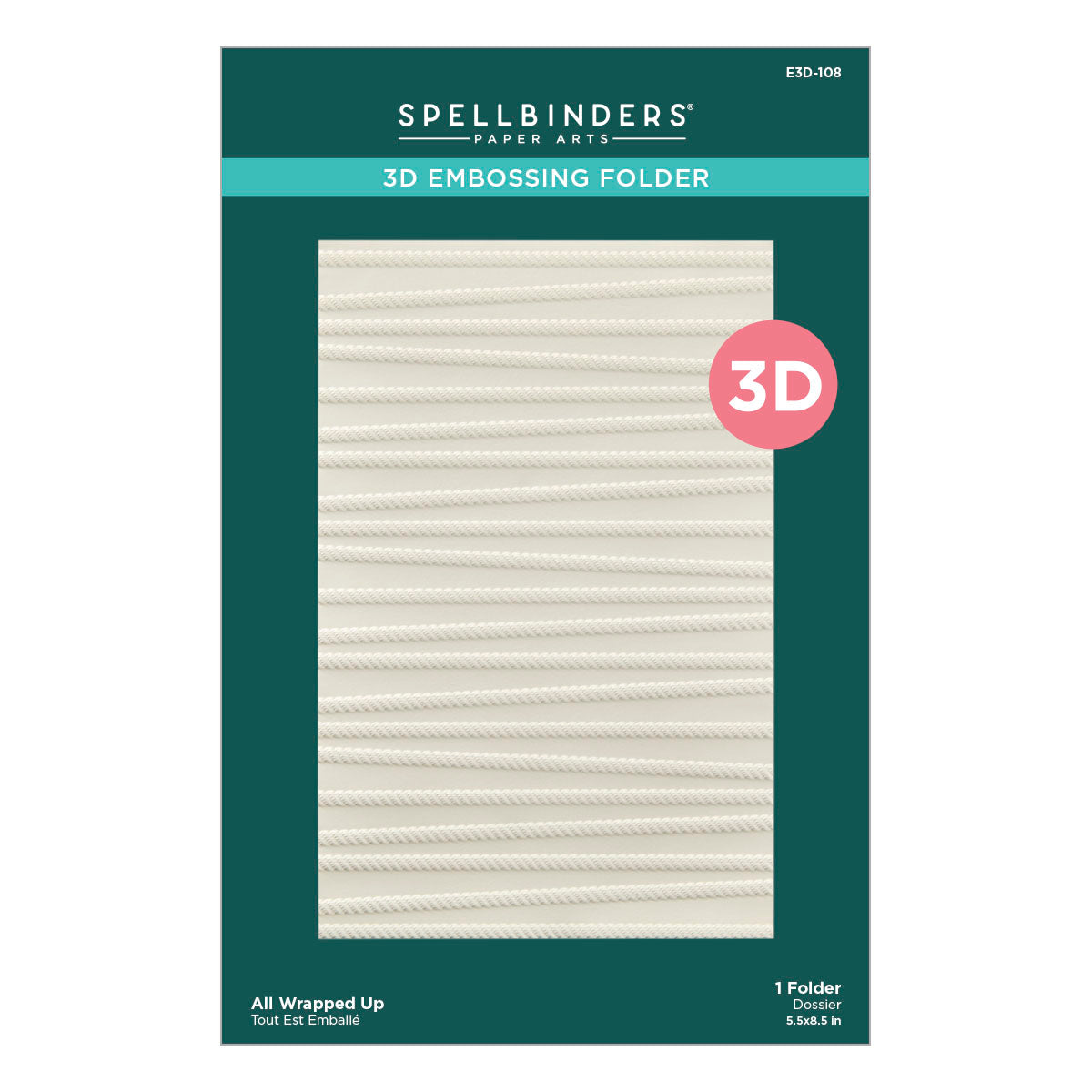 Spellbinders - All Wrapped Up 3D Embossing Folder from the Dancin' Christmas Friends Collection