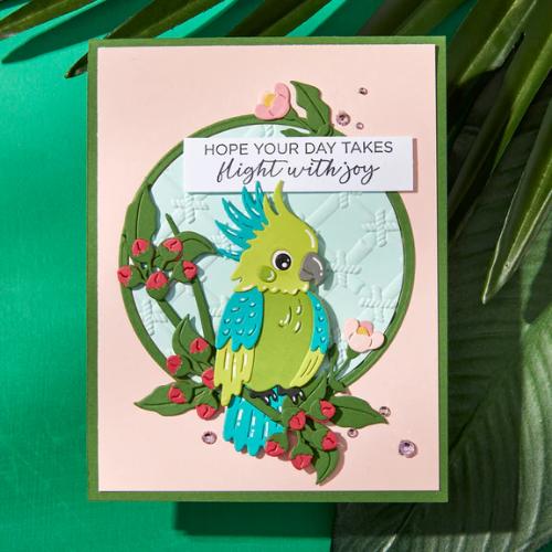 Spellbinders - Bamboo Screen 3D Embossing Folder from the Cheerful Chirps Collection