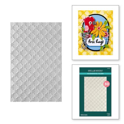 Spellbinders - Bamboo Screen 3D Embossing Folder from the Cheerful Chirps Collection