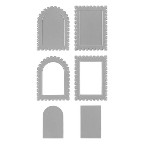 Spellbinders - Postage Stamps 3D Emboss & Cut Folder from the Holiday Magic Collection