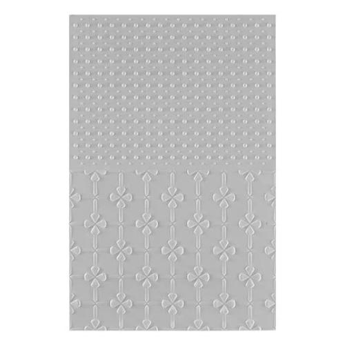 Spellbinders - Polka Dot & Posy Duo 3D Embossing Folder from the Tabbed Classics Collection by Wendy Vecchi