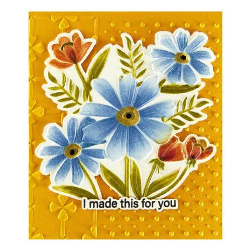 Spellbinders - Polka Dot & Posy Duo 3D Embossing Folder from the Tabbed Classics Collection by Wendy Vecchi