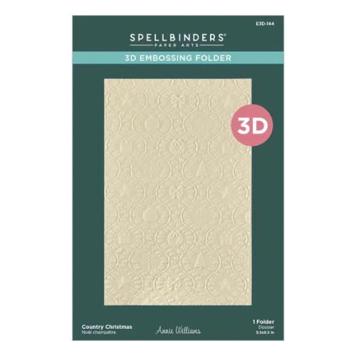 Spellbinders - Country Christmas 3D Embossing Folder from the Country Christmas Collection by Annie Williams