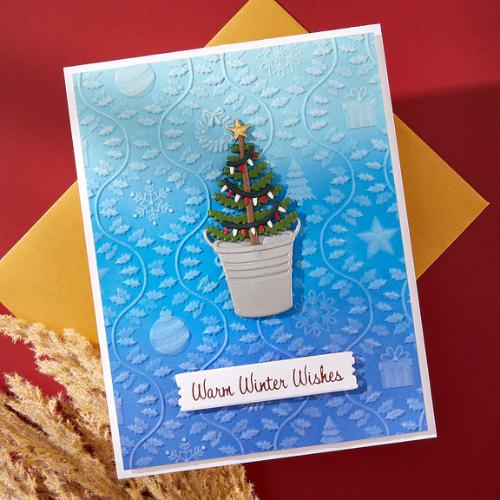 Spellbinders - Country Christmas 3D Embossing Folder from the Country Christmas Collection by Annie Williams