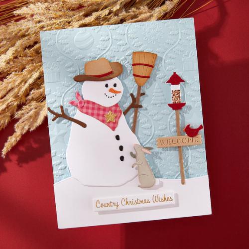 Spellbinders - Country Christmas 3D Embossing Folder from the Country Christmas Collection by Annie Williams