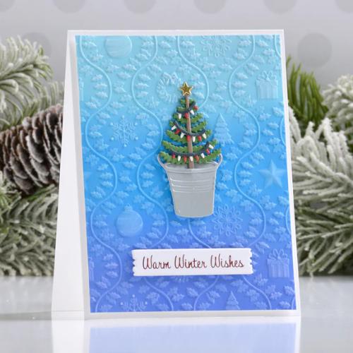 Spellbinders - Country Christmas 3D Embossing Folder from the Country Christmas Collection by Annie Williams