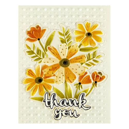 Spellbinders - Thank You Bouquet 3D Emboss & Cut Folder from the Tabbed Classics Collection by Wendy Vecchi