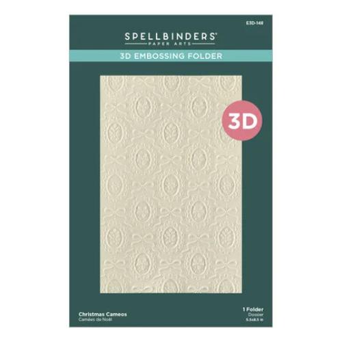 Spellbinders - Christmas Cameos 3D Embossing Folder from the Merry Moments Collection