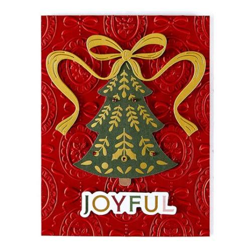 Spellbinders - Christmas Cameos 3D Embossing Folder from the Merry Moments Collection