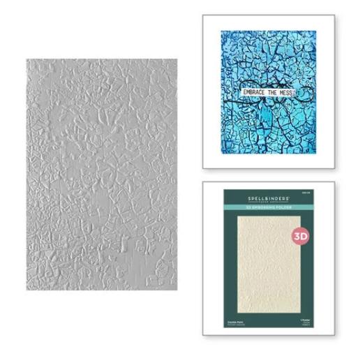 Spellbinders - Crackle Paint 3D Embossing Folder from the Beautifully Imperfect Collection