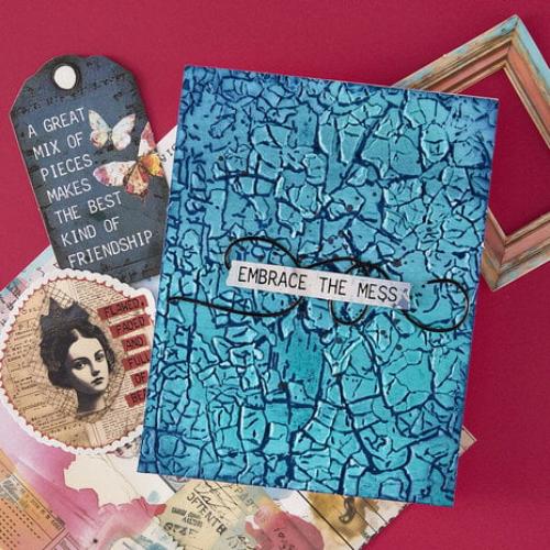Spellbinders - Crackle Paint 3D Embossing Folder from the Beautifully Imperfect Collection