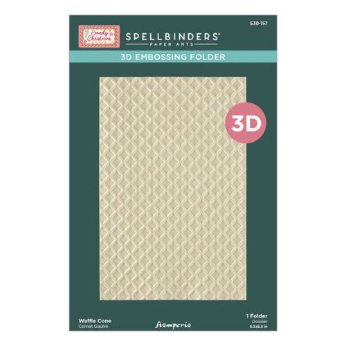Spellbinders - Waffle Cone 3D Embossing Folder from the Candy Christmas Collection by Stamperia