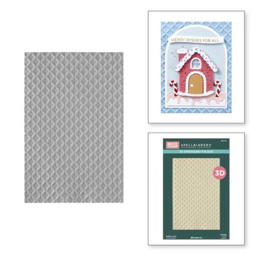 Spellbinders - Waffle Cone 3D Embossing Folder from the Candy Christmas Collection by Stamperia