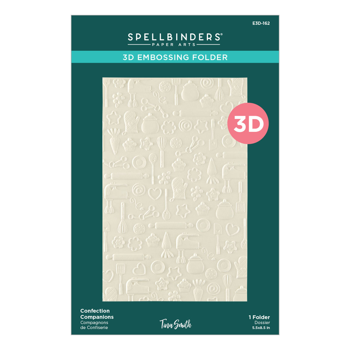 Spellbinders Confection Companions 3D Embossing Folder by Tina Smith