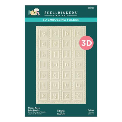 Spellbinders - Classic Pooh Baby Blocks 3D Embossing Folder with Simple Stories