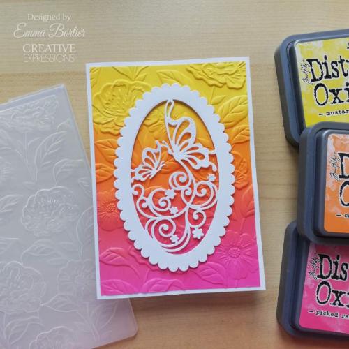 Creative Expressions Bold Blooms 5 in x 7 in 3D Embossing Folder