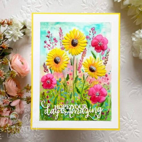 Creative Expressions Wildflowers 5 in x 7 in 3D Embossing Folder