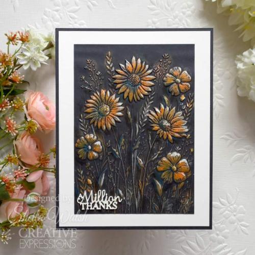 Creative Expressions Wildflowers 5 in x 7 in 3D Embossing Folder