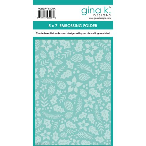 Gina K Designs - EMBOSSING FOLDER- Holiday Floral