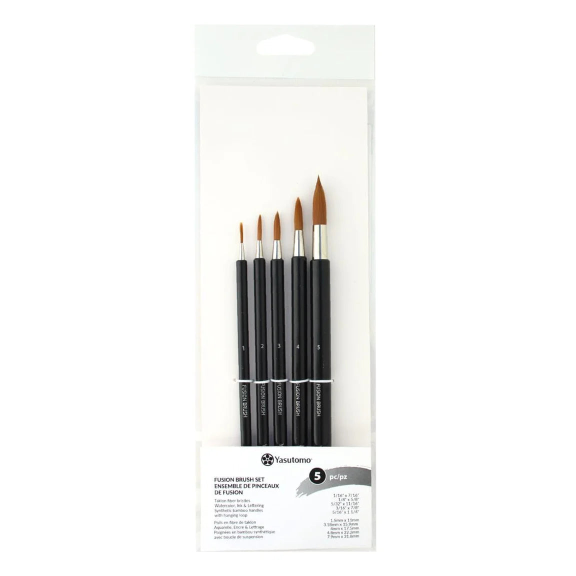 Spellbinders - Yasutomo - Fusion Brush Set - Sizes 1 - 5