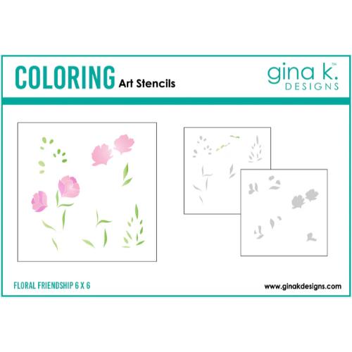 Gina K Designs - STENCIL- Floral Friendship