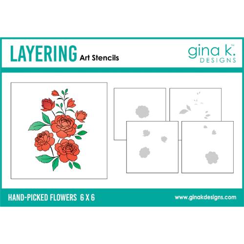 Gina K Designs - STENCIL- Hand-Picked Flowers Layering Stencil