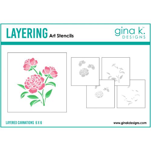 Gina K Designs - STENCIL- Layered Carnations