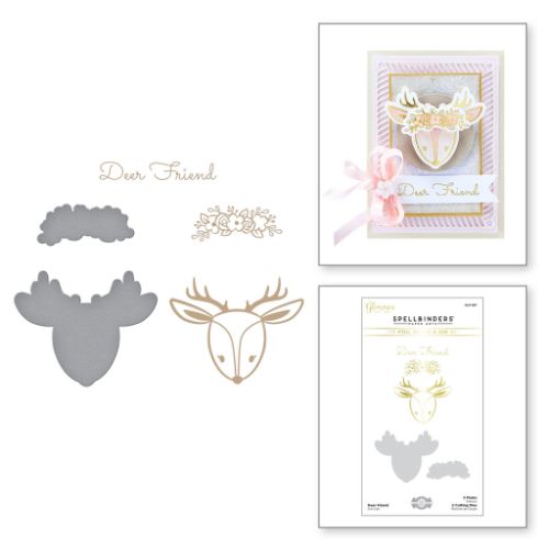Spellbinders - Deer Friend Glimmer Hot Foil Plate & Die Set by Becca Feeken