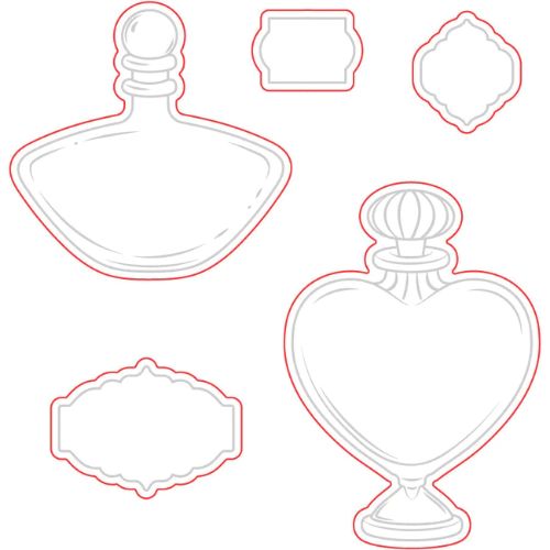 Honey Bee Stamps - Love Potion Jars- Honey Cuts