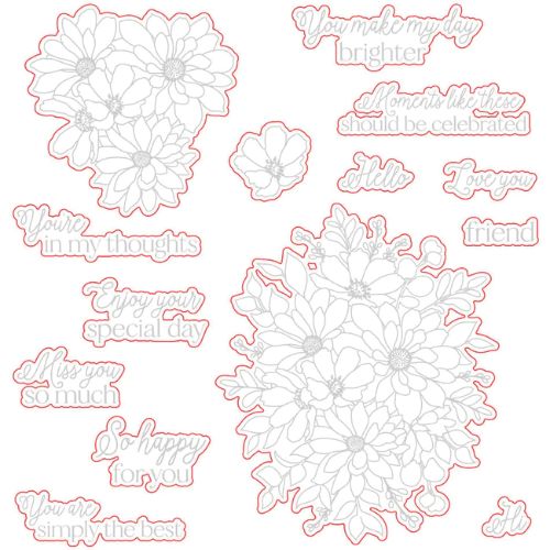 Honey Bee Stamps - Daisy Layers Bouquet - Honey Cuts