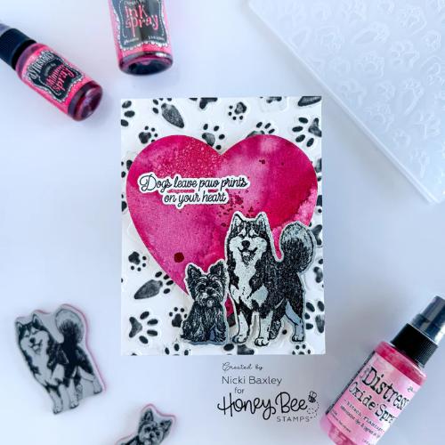 Honey Bee Stamps - Tail Waggers - Coordinating Honey Cuts