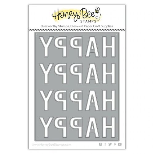 Honey Bee Stamps - Happy Happy Happy A2 Cover Plate | Honey Cuts