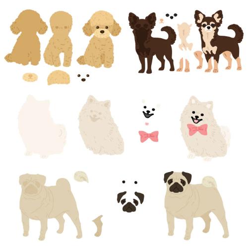 Honey Bee Stamps - Lovely Layers: Small Dogs - Honey Cuts