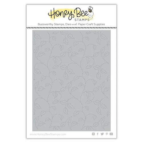 Honey Bee Stamps - Swirling Leaves Pierced A2 Cover Plate | Honey Cuts