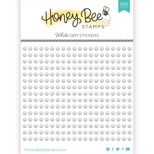 Honey Bee Stamps - Gem Stickers | 300 Count | White