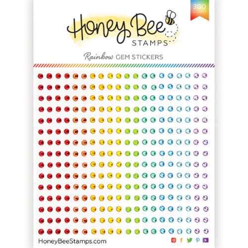 Honey Bee Stamps - Gem Stickers | 300 Count | Rainbow