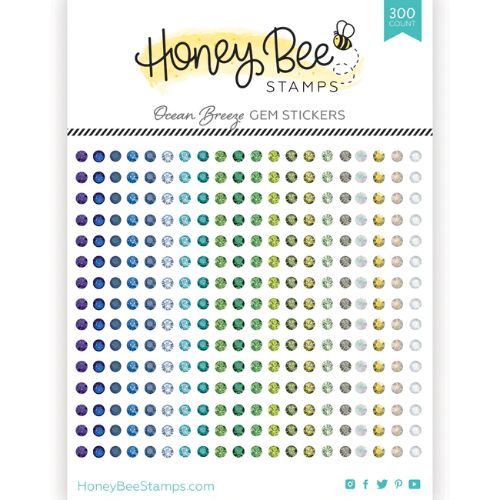 Honey Bee Stamps - Gem Stickers | 300 Count | Ocean Breeze