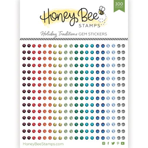 Honey Bee Stamps - Gem Stickers | 300 Count | Holiday Traditions