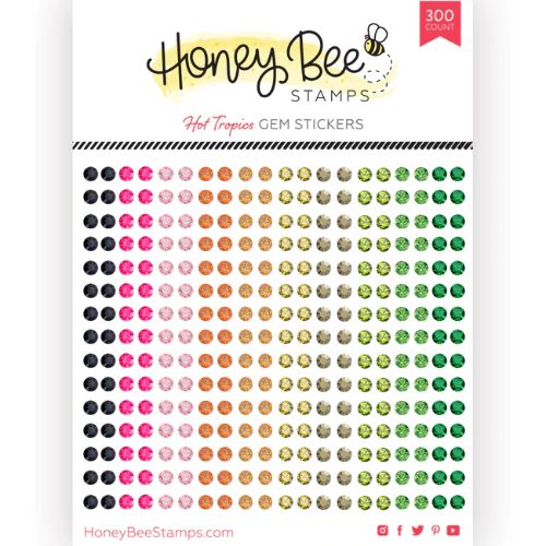 Honey Bee Stamps - Gem Stickers | 300 Count | Hot Tropics